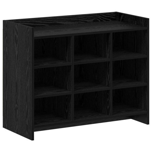 Шкаф за обувки Черен дъб 85 x 39,5 x 70 см Инженерна дървесина