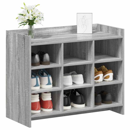 Шкаф за обувки Сив Сонома 85 x 39,5 x 70 см Инженерна дървесина