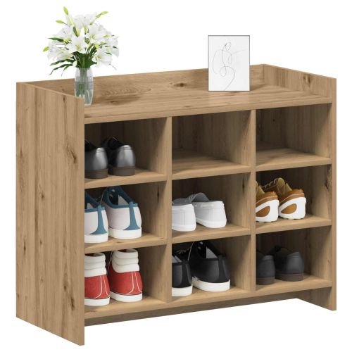 Шкаф за обувки със съхранение Дъб артизан 85 x 39,5 x 70 см