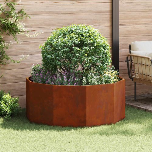 Кашпа Ръждясало 120 x 120 x 50 см Патинираща стомана