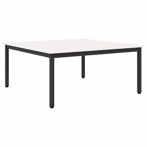Масичка за кафе Бяло 100 x 100 x 45 cm Солидно борово дърво