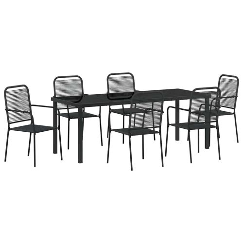 Комплект за хранене в градината 7 pcs Черно