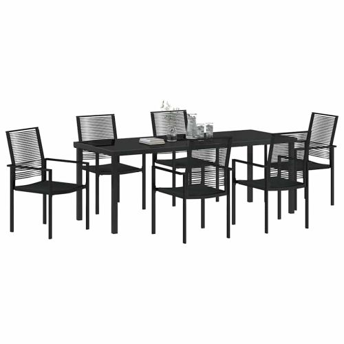 Комплект за хранене в градината 7 pcs Черно