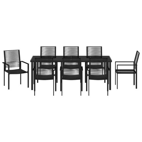Комплект за хранене в градината 9 pcs Черно