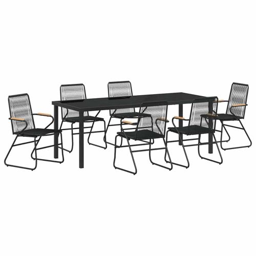 Комплект за хранене в градината 7 pcs Черно