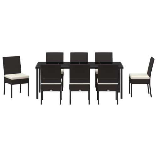 Комплект за хранене в градината 9 pcs Черно