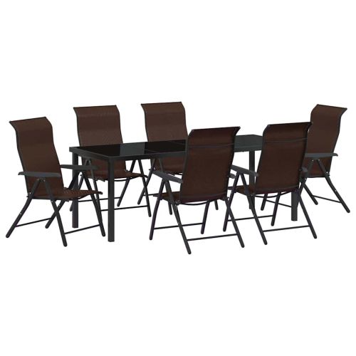Комплект за хранене в градината 7 pcs Кафяво