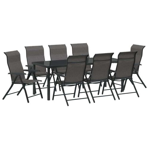 Комплект за хранене в градината 9 pcs Сив