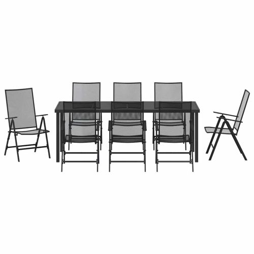 Комплект за хранене в градината 9 pcs Антрацит