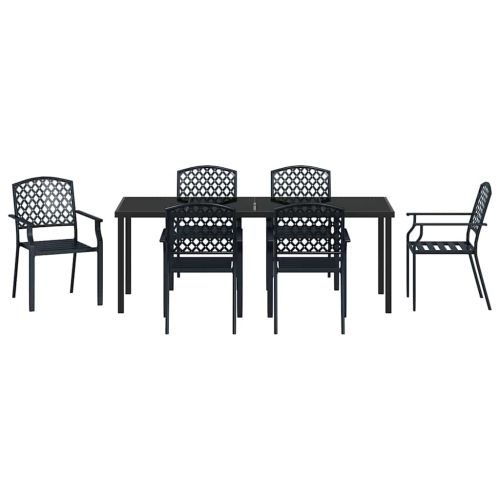 Комплект за хранене в градината 7 pcs Антрацит
