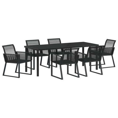 Комплект за хранене в градината 7 pcs Черно