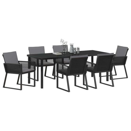 Комплект за хранене в градината 7 pcs Черно