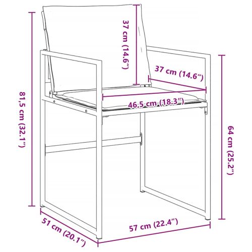 Комплект за хранене в градината 9 pcs Бяло 200 x 80 x 73 см