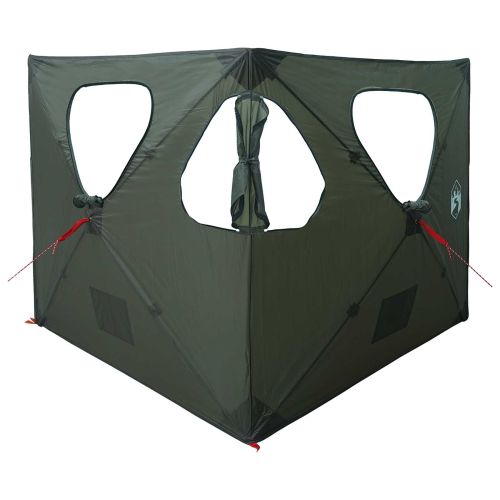 Ловна шатра Военнозелено 145 x 145 x 150 см Полиестер и стомана