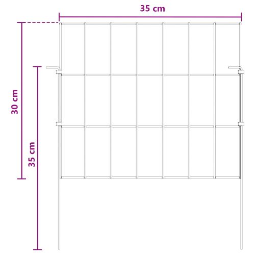 Оградата за градината с колчета 48 pcs 35 x 30 см Mesh