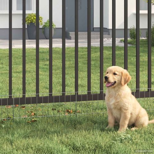 Оградата за градината с колчета 12 pcs 55 x 30 см Mesh
