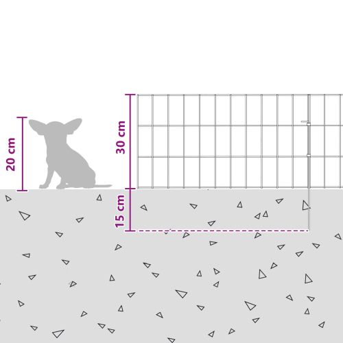 Оградата за градината с колчета 12 pcs 55 x 30 см Mesh