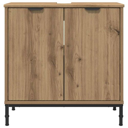 Шкаф за мивка в баня Дъб 60,5 x 33,5 x 61 см Инженерно дърво