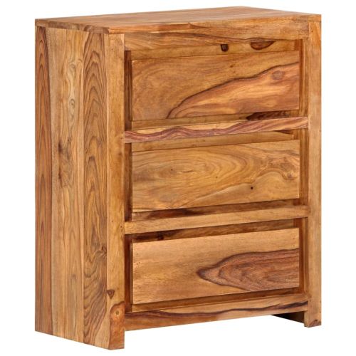 Шкаф с чекмеджета, 60x33x75 см, акациево дърво масив