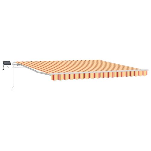 Прибираща се тента Жълт и оранжев 400 × 300 cm Тъкан и алуминий