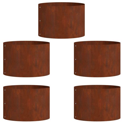Пръстен за саксия 5 pcs Кафяво 30 x 30 x 20 cm