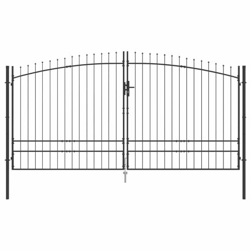 Двойна порта с заключване Woerden Сив 400 x 249,5 см Стомана