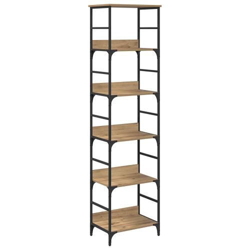 Рафт за книги Дъб 50 x 33 x 188,5 см Инженерно дърво