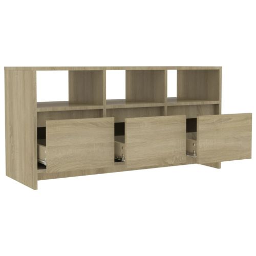 ТВ шкаф, сонома дъб, 102x37,5x52,5 см, инженерно дърво