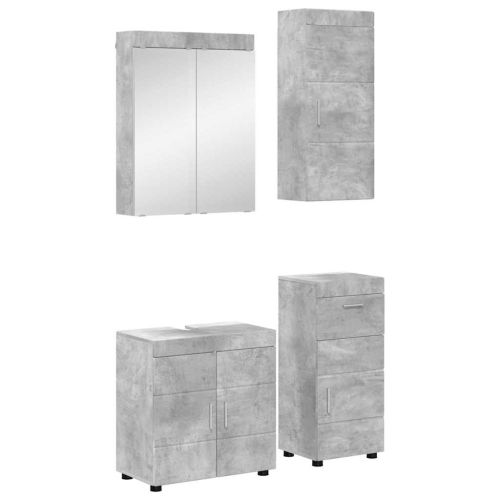 Комплект мебели за баня TULUM 4 pcs Циментено сиво
