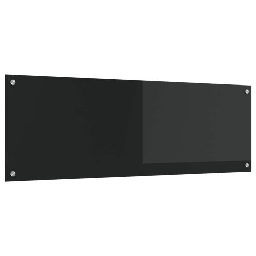 Кухненски гръб Черно 120 x 40 cm закалено стъкло