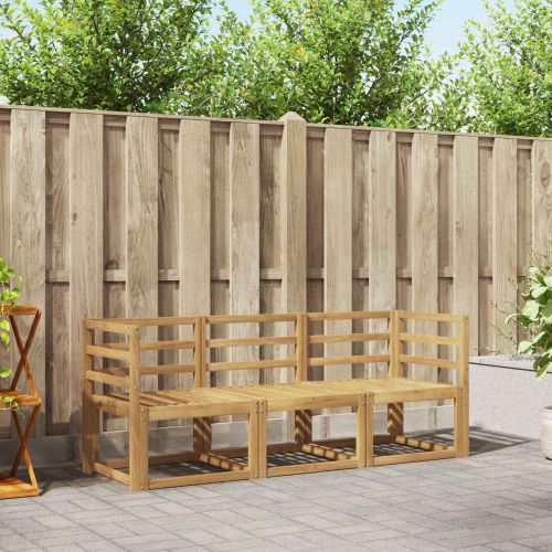 Комплект дивани за открито 3 pcs Бяло 185,5 x 63 x 73 см