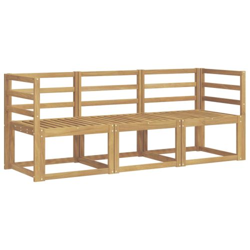 Комплект дивани за открито 3 pcs Бяло 185,5 x 63 x 73 см