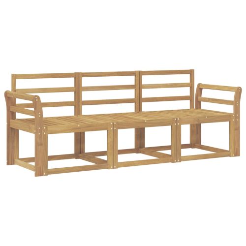 Комплект дивани за открито 3 pcs Бяло 194 x 63 x 73 см