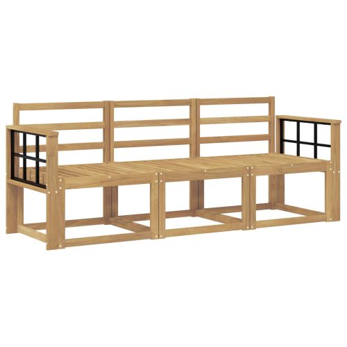 Комплект дивани за открито 3 pcs Бяло 189,5 х 63 х 73 см