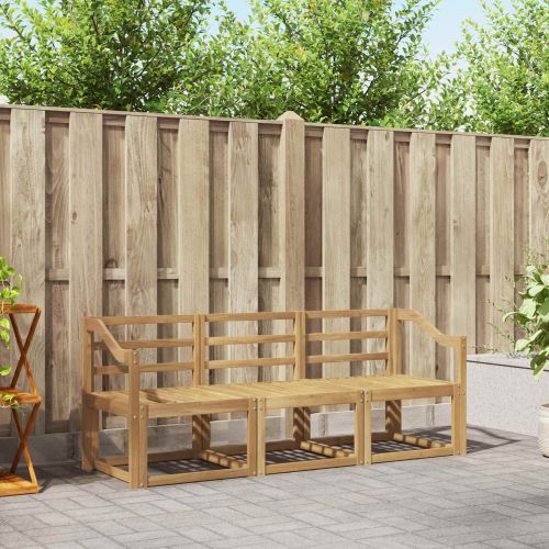 Комплект дивани за открито 3 pcs Бяло 185,5 x 63 x 73 см