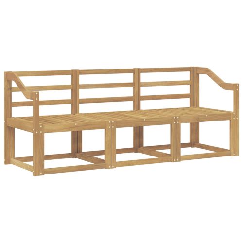 Комплект дивани за открито 3 pcs Бяло 185,5 x 63 x 73 см