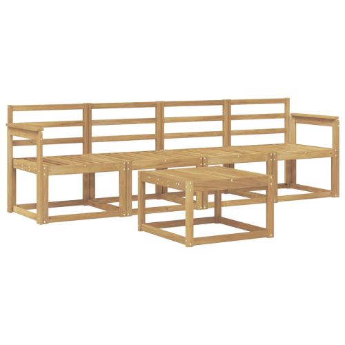 Комплект дивани за открито 5 pcs Бяло 59 x 59 x 37 см