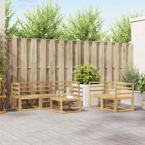 Комплект дивани за открито 6 pcs Бяло 59 x 59 x 37 см