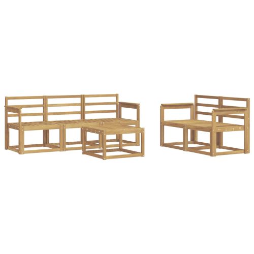 Комплект дивани за открито 6 pcs Бяло 59 x 59 x 37 см