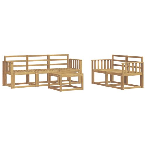 Комплект дивани за открито 6 pcs Бяло 59 x 59 x 37 см