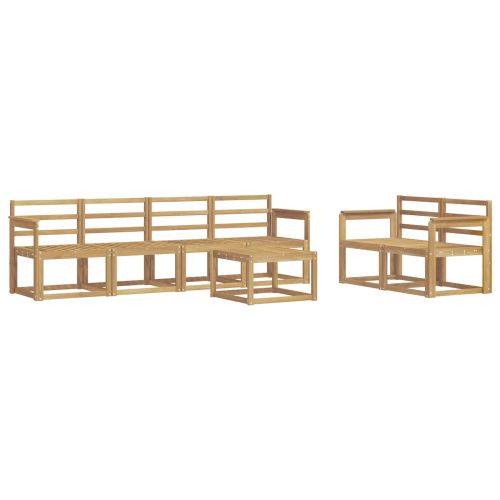 Комплект дивани за открито 7 pcs Бяло 59 x 59 x 37 см