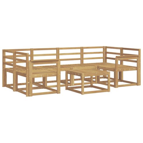 Комплект дивани за открито 7 pcs Бяло 59 x 59 x 37 см