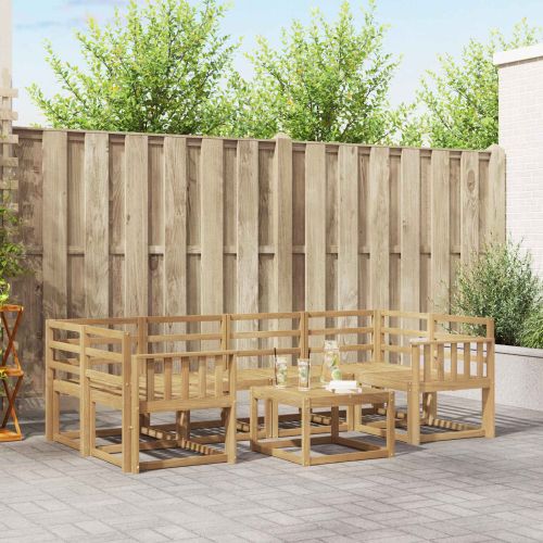 Комплект дивани за открито 7 pcs Бяло 59 x 59 x 37 см