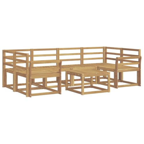 Комплект дивани за открито 7 pcs Бяло 59 x 59 x 37 см