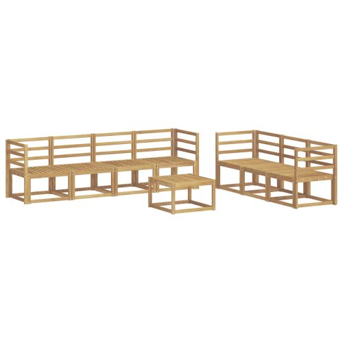 Комплект дивани за открито 8 pcs Бяло 59 x 59 x 37 см
