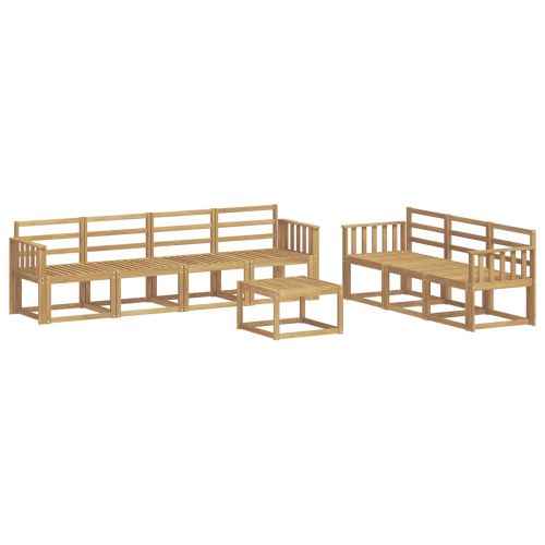 Комплект дивани за открито 8 pcs Бяло 59 x 59 x 37 см