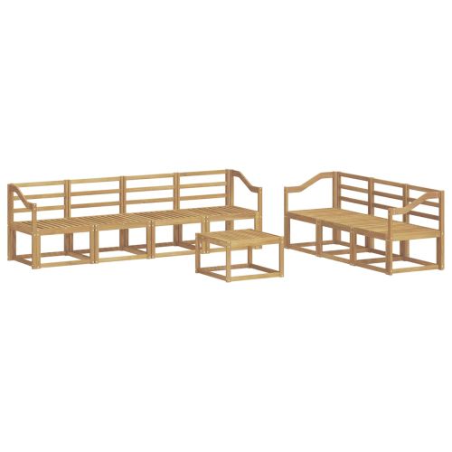 Комплект дивани за открито 8 pcs Бяло 59 x 59 x 37 см