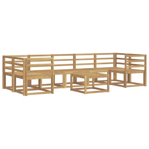 Комплект дивани за открито 8 pcs Бяло 59 x 59 x 37 см