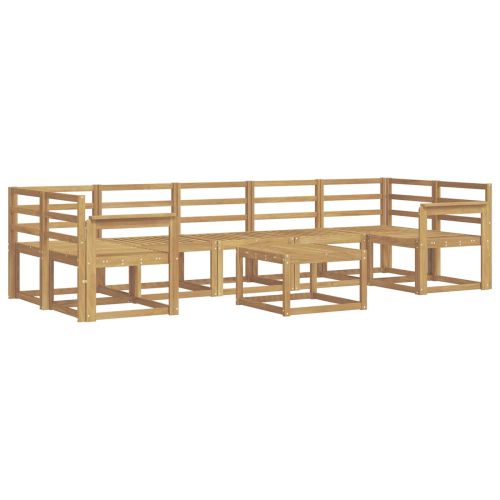 Комплект дивани за открито 8 pcs Бяло 59 x 59 x 37 см
