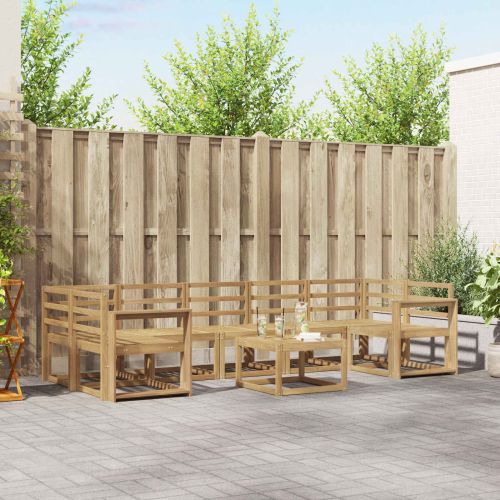 Комплект дивани за открито 8 pcs Бяло 59 x 59 x 37 см